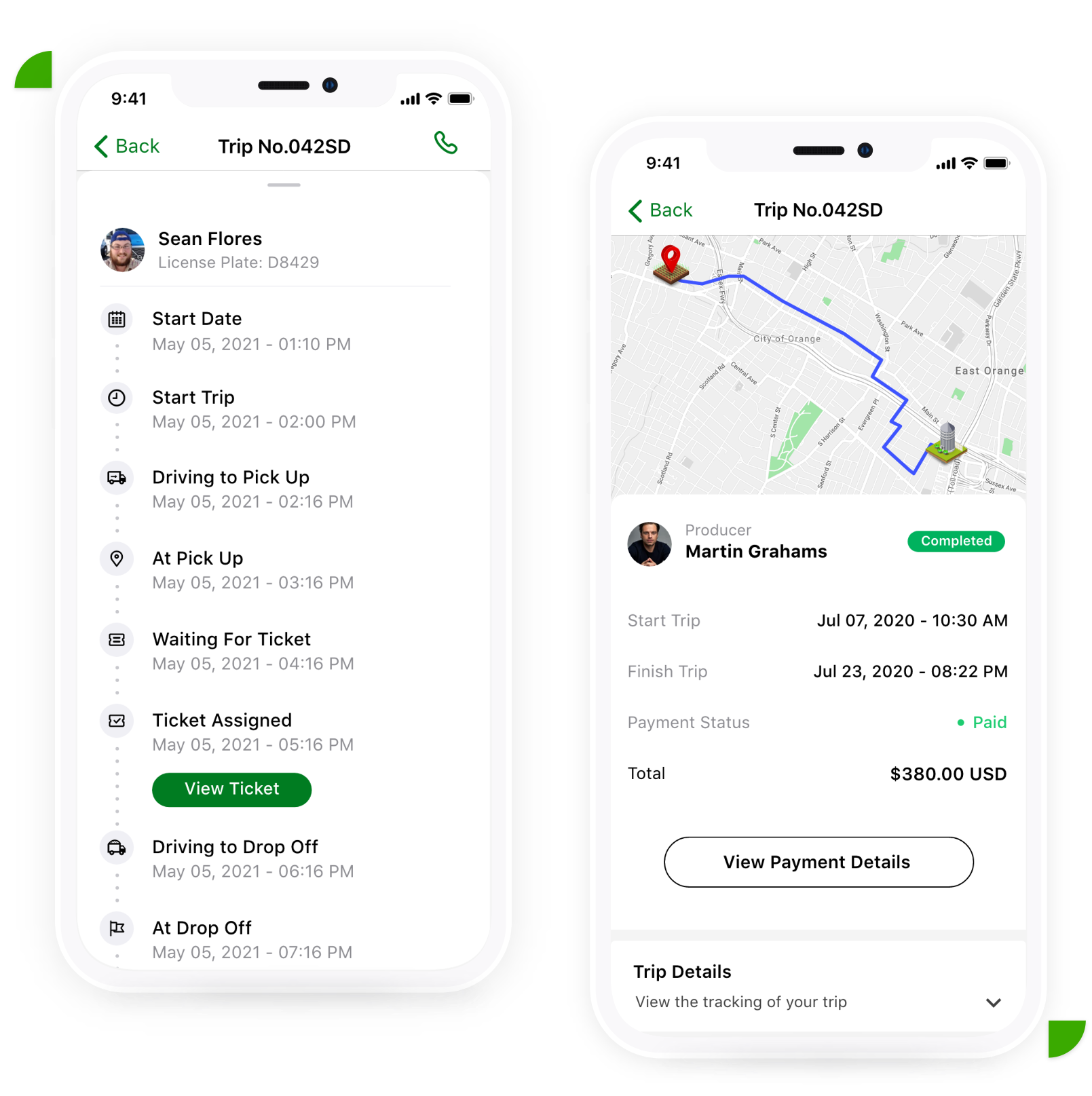 Logistics mockup