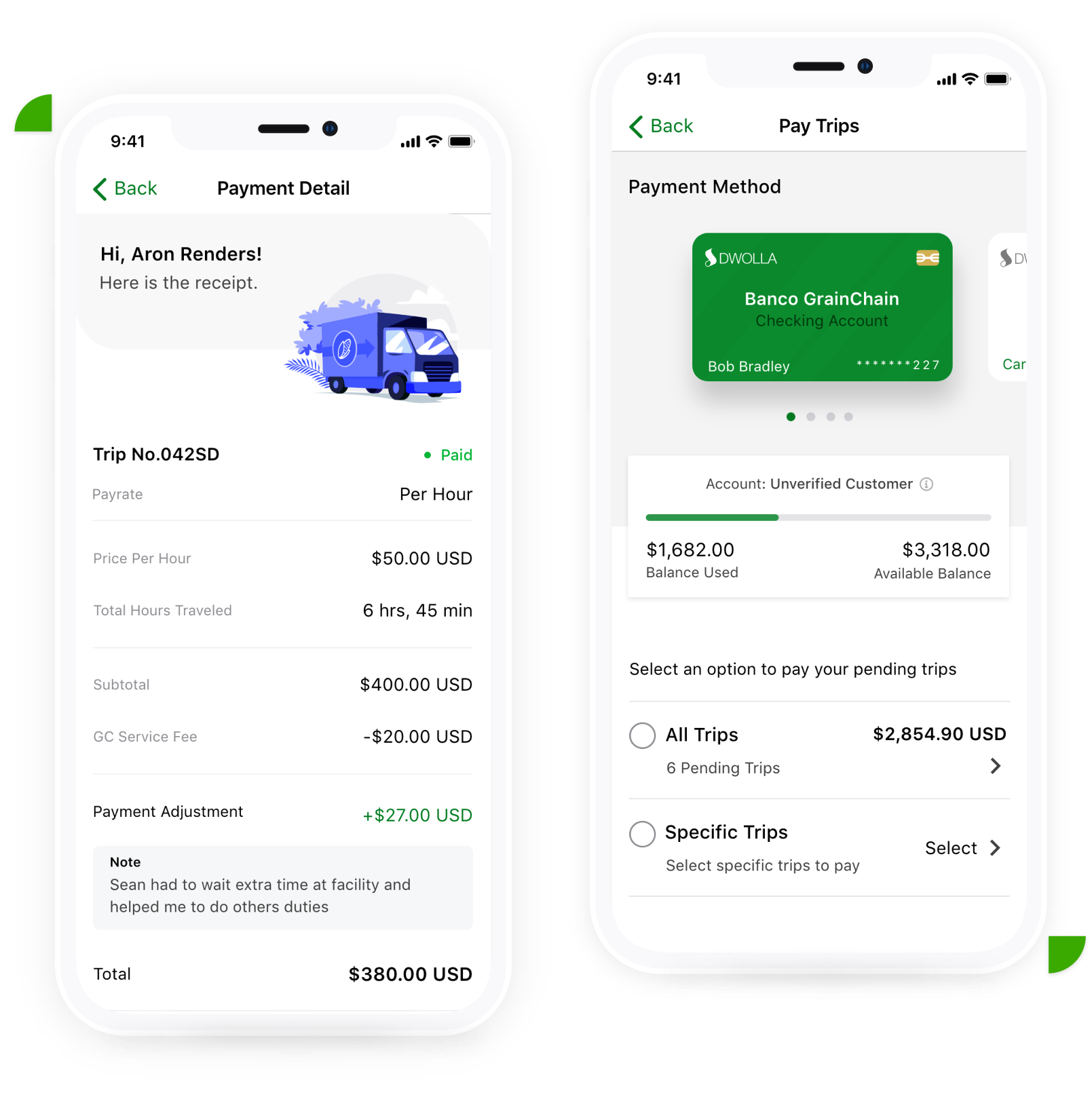 Logistics mockup